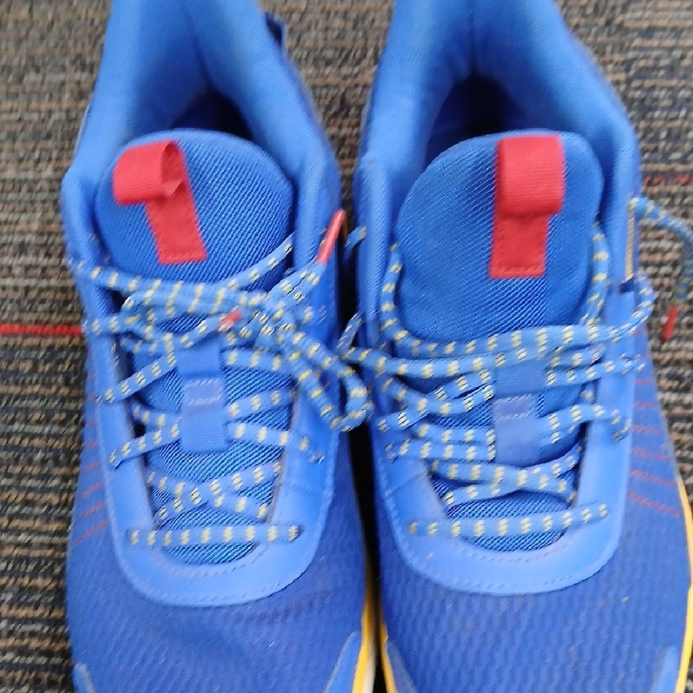 Size 12 Mens Under Armour Curry 3Z7 Basketball Shoes Warriors Blue Yellow - Picture 10 of 10